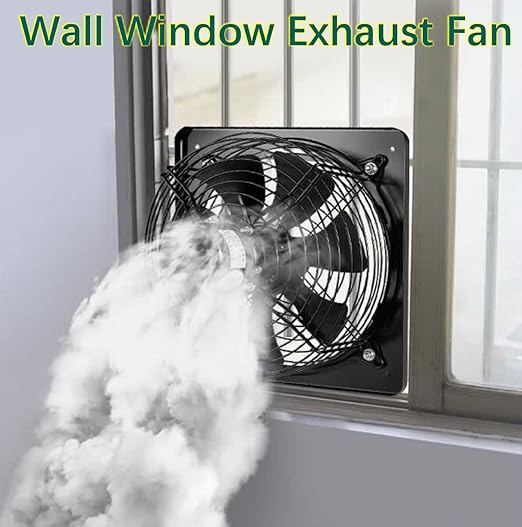 MEOZRI 16 Inch Window Exhaust Wall Mounted Ventilation Basement Extractor