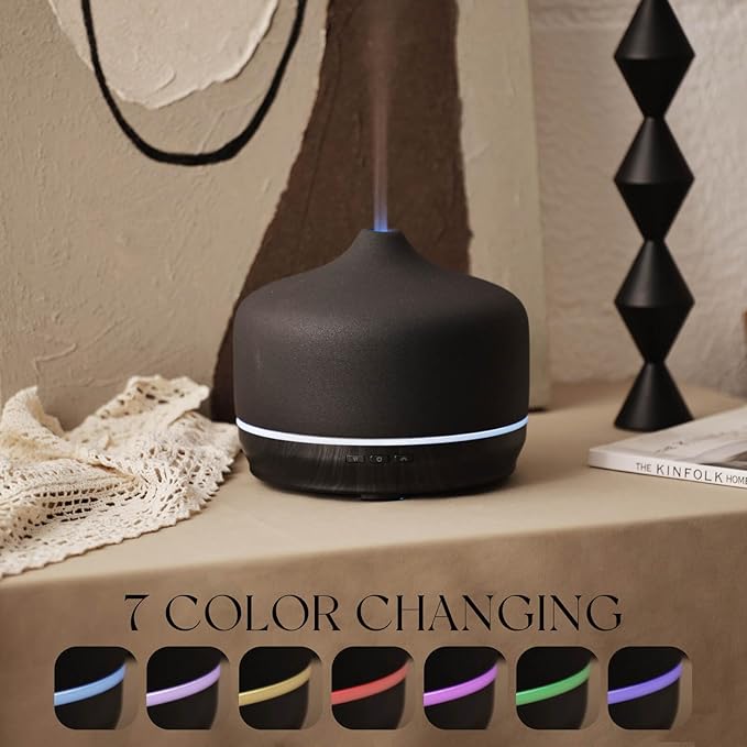 Porseme 500ml Ceramic Essential Oil Diffuser Aromatherapy Ultrasonic Cool Mist