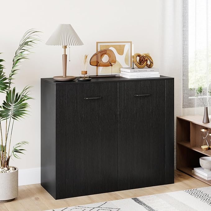 Giantex Modern Storage Cabinet, Anti-Tipping Device, Sturdy Metal Hings