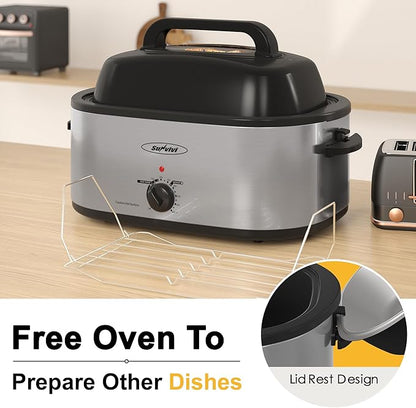 Sunvivi 28lb 24-Quart Roaster Oven, Electric Roaster Oven