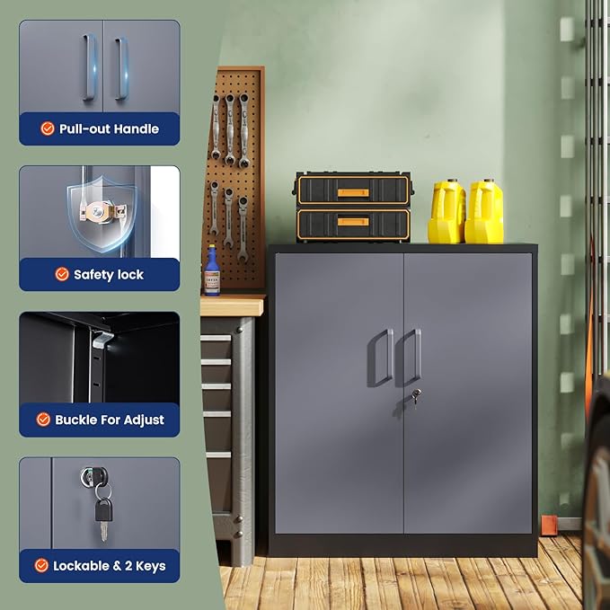 Yizosh Metal Garage Storage Cabinet