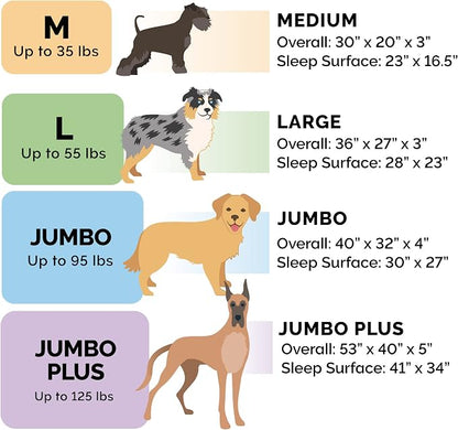 Furhaven Orthopedic Dog Bed for Large Dogs w/ Removable Bolsters & Washable Cover, For Dogs Up to 95 lbs - Plush & Suede Sofa - Almondine, Jumbo/XL