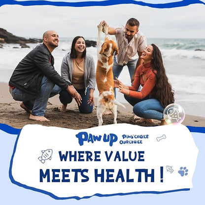 PAWUP Cod Skin Dog Treats - Natural Fish Roll Snacks w/Taurine, Single Ingredient Chews, Rich in Omega 3, 16.2 oz