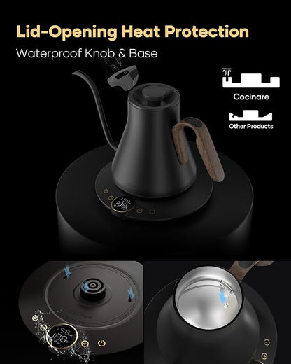 Cocinare FLOW B9 Gooseneck Electric Kettle, Precise Temperature Control
