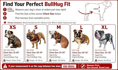 Adjustable Dog Harness– No Pull, No Choke – for English Bulldogs, French Bulldogs, Pugs & Broad-Chested Breeds – Easy, Safe Walks (Royal Blue, Large)