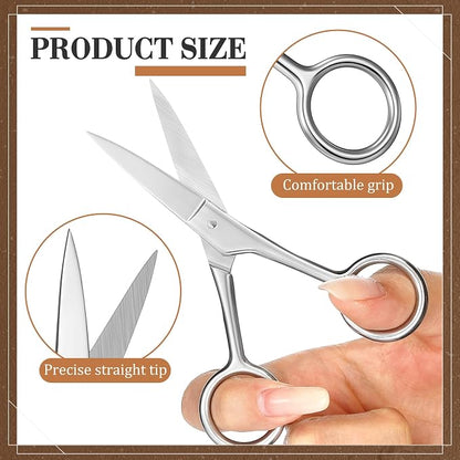 Zubebe 20 Sets Beard Brush and Comb Set for Men Fathers Day Dad Gifts, Boar Bristle Brush, Wood Mustache Comb and Beard Trimming Scissors with Travel Pouch, Mustache Grooming Care Kit for Grandpa Gift