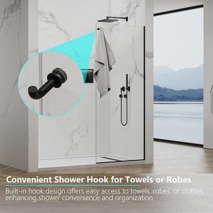Shower Screen, 3/8" Tempered Glass, Shower Wall Panels, Fix Shower Glass Screen