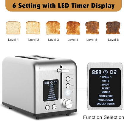 2-Slice Bagel Toaster Stainless Steel