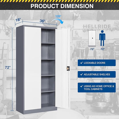 Metal Storage Cabinet-72” Tall Steel File Cabinets