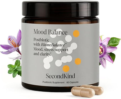 SecondKind Mood Balance – Saffron & Postbiotic Supplement