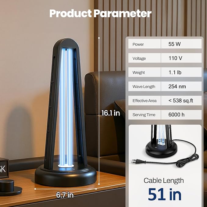 UV Light Sanitizer, 55W Classic Ultraviolet Sanitizer, Ultraviolet Light