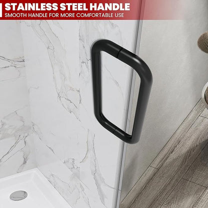 Bathroom Frameless Shower Door 32" W*72" H, 5/16" Clear Tempered Glass Hinged