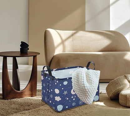 Rec Box Hamper Storage Basket Collapsible Organizer Bin Gift Shelf Baskets for Home and Kitchen Storage