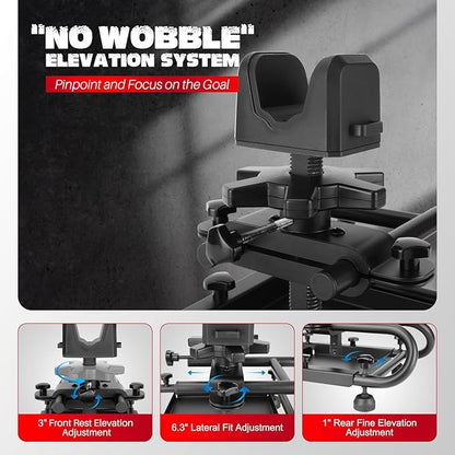 Pridefend Heavy Duty Adjustable Rifle Shooting Rest with Rigid Steel Frame,No Wobble & Non-Slip Shooting Rest for Stable, Sight in, Stability for Shooting Range & Outdoor