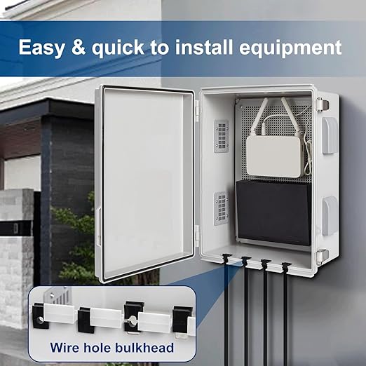 Electrical Junction Box, Ventilated Design, Cable Grommets, Indoor/Outdoor Use
