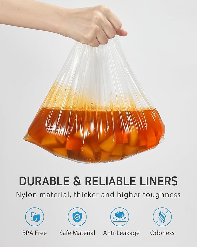 Syntus Crock Pot Liners, Disposable Cooking Bags Suitable