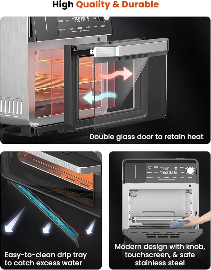 Nuwave Combi Steam Oven, Non-Toxic Stainless Steel Multi-Cooker