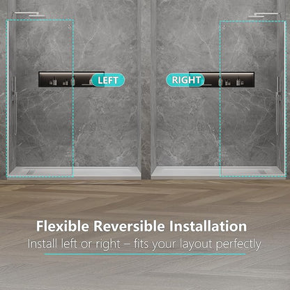 Shower Screen, 3/8" Tempered Glass, Shower Wall Panels, Fix Shower Glass Screen