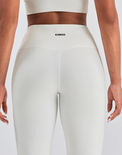 K-Swiss Flare Leggings for Women 32" - High Waist Wide Leg Bell Bottom Bootcut Yoga Pants for Casual Lounge