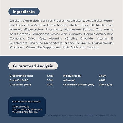 ZIWI Peak Wet Cat Food – All Natural, High Protein, Grain Free, Limited Ingredient, with Superfoods (Chicken, Case of 12, 6.5oz Cans)