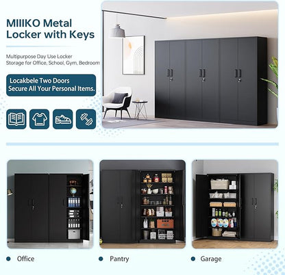 MIIIKO Black Garage Storage Cabinet