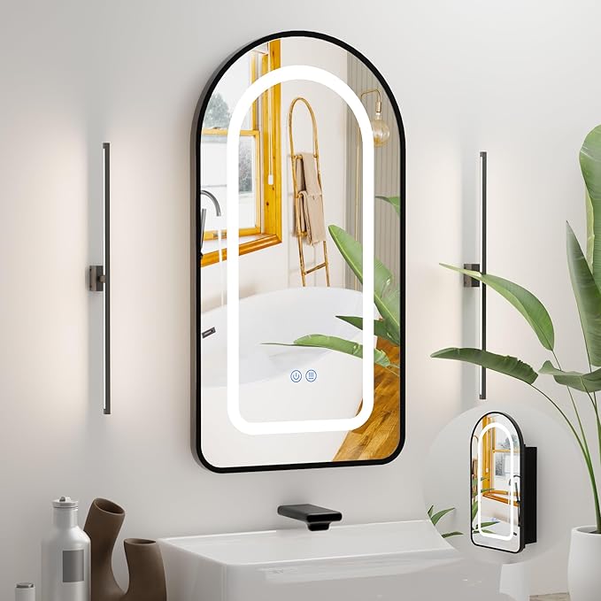 LED Arched Bathroom Medicine Cabinet