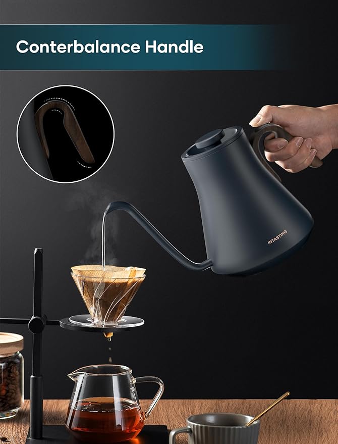 Electric Kettle, Gooseneck Electric Kettle, ±1℉ Precise Temperature Control