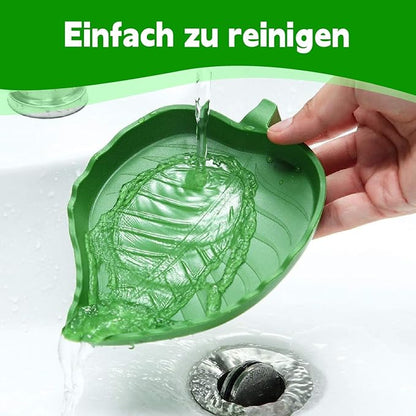 2pcs Leaf Reptile Food Water Bowl,Bowls Turtle Feeding Dishes,Tortoise Habitat Accessories Food and Water Feeder,for Tortoises, Lizards, Geckos and Other Reptiles 2 Sizes