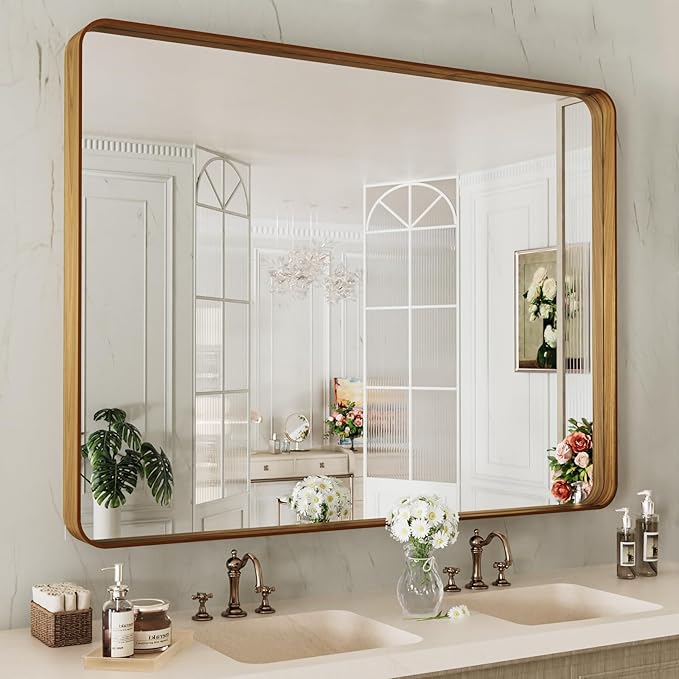 LOAAO 48X36 Inch Bathroom Mirror