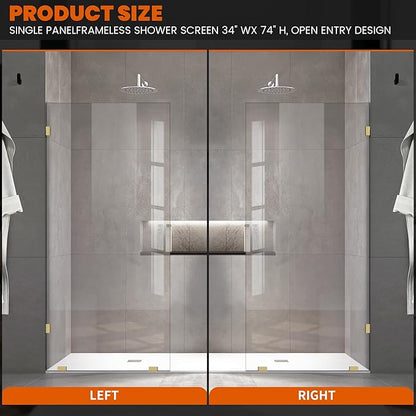 Bathroom Shower Glass Door 24 * 78"