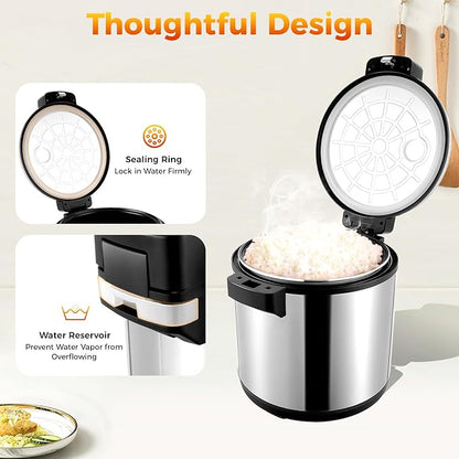 Commercial Rice Warmer, 100 Cup Electric Heavy Duty Food Warmer