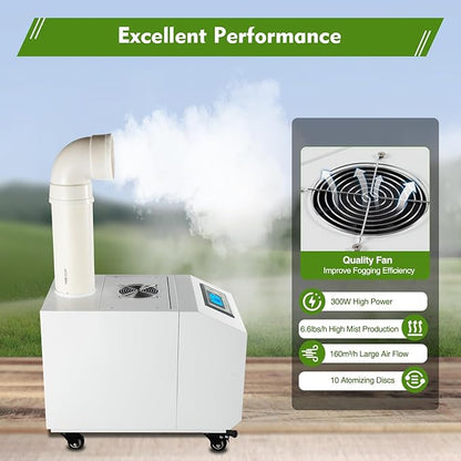 Humidifier Large Room, 10L 6.6Lbs/H Industrial Ultrasonic Mist Maker