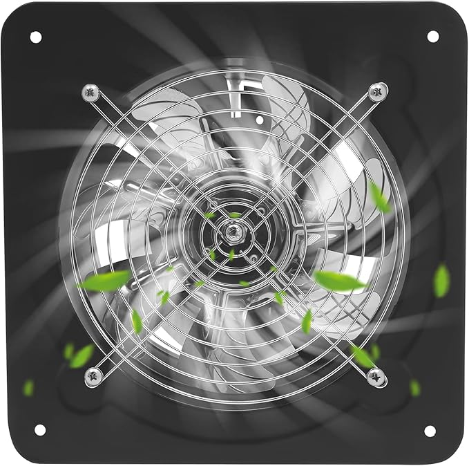 XUFOPLY 7.68 Inch Exhaust Fan, 110V 80W Wall Mounted Vent Fans 2600RPM Kitchen