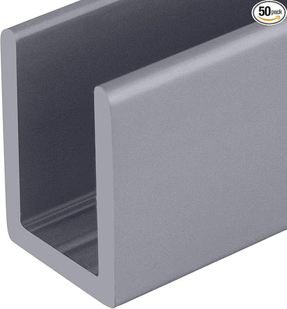 Brixwell SDCD38A-XCP50 Satin Anodized 3/8" Fixed Panel Shower Door Deep