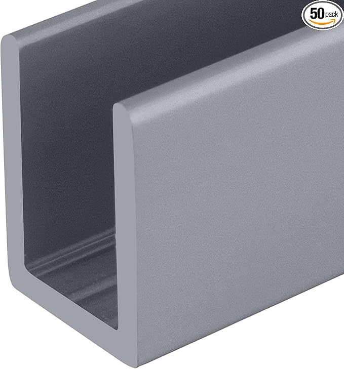 Brixwell SDCD38A-CCP24-XCP50 Satin Anodized 3/8" Fixed Panel Shower Door Deep