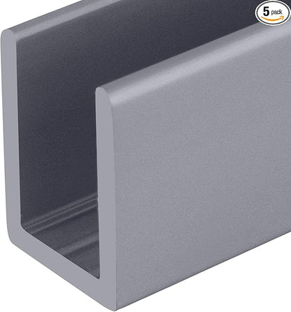 Brixwell SDCD38A-CCP36-XCP5 Satin Anodized 3/8" Fixed Panel Shower Door Deep