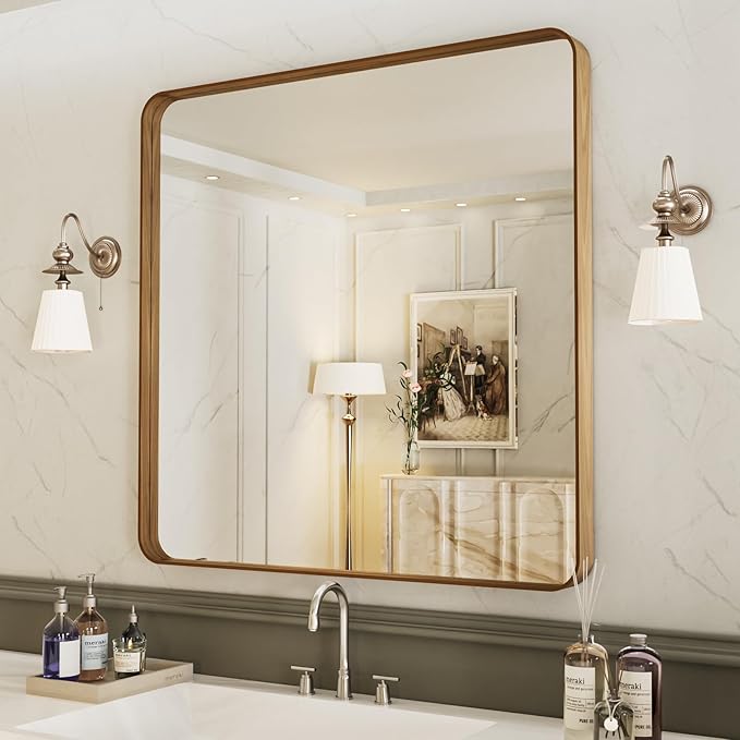 LOAAO 38X38 Inch Bathroom Mirror