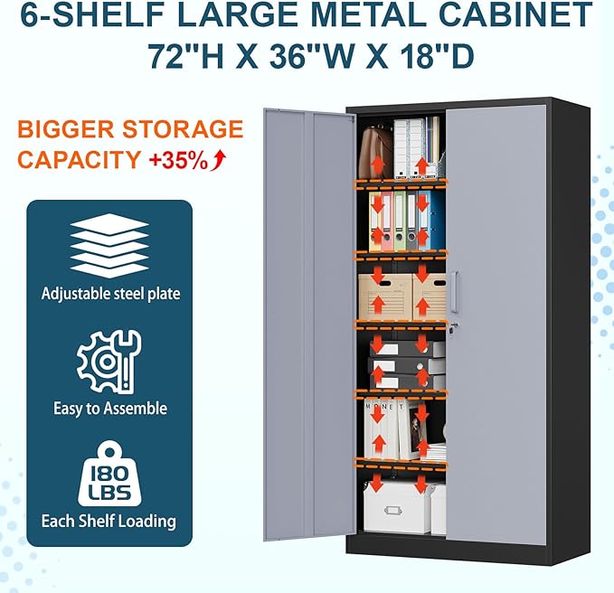 MIIIKO Metal Storage Cabinet
