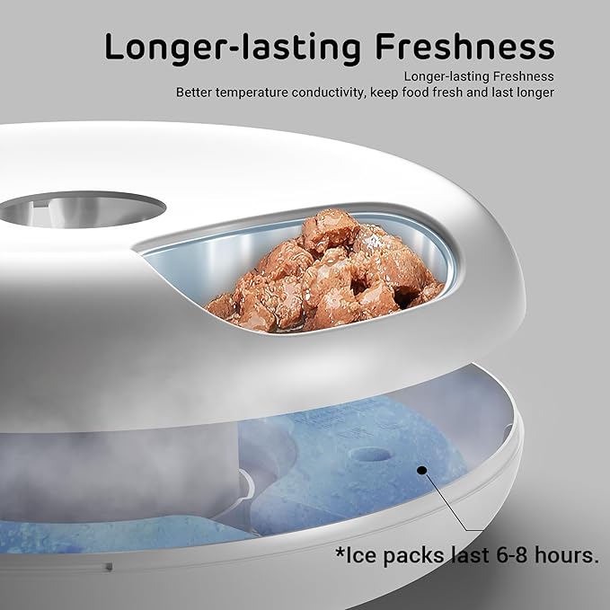iPettie Donut Frost WiFi 6 Meal Automatic Wet Food Feeder