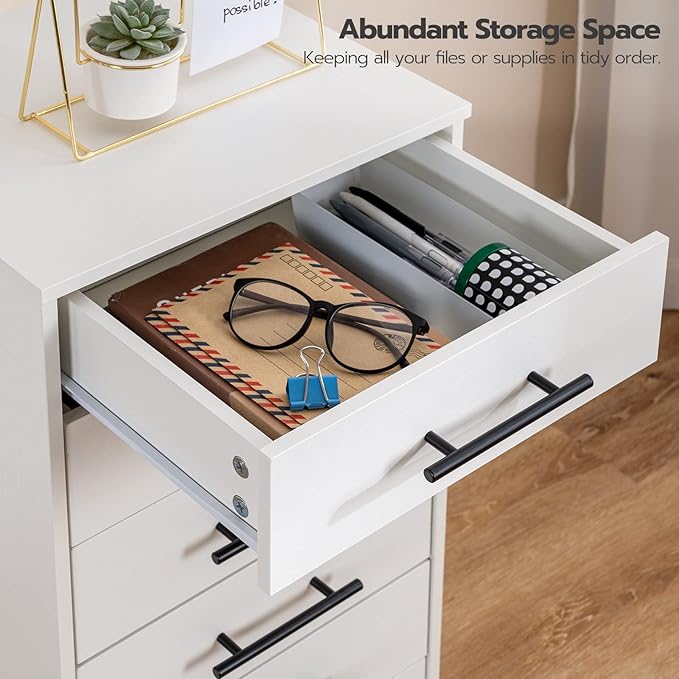 HOOBRO 7-Drawer File Cabinet, Wooden Office Cabinet