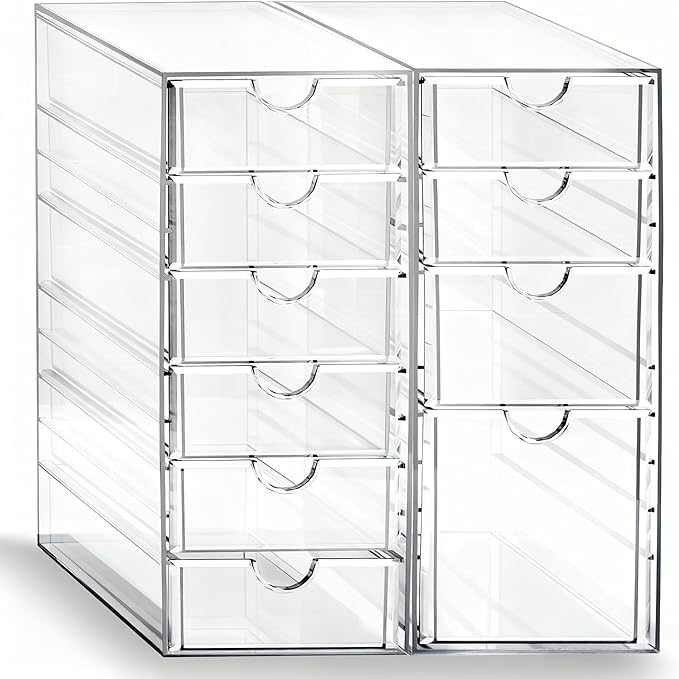 Prsildan Acrylic Drawer Makeup Organizer
