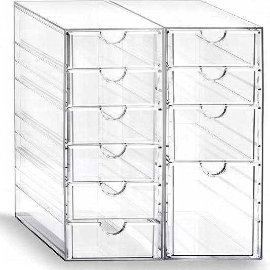 Prsildan Acrylic Drawer Makeup Organizer