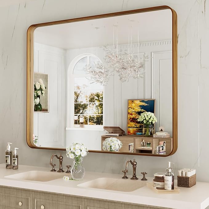 LOAAO 40X32 Inch Bathroom Mirror