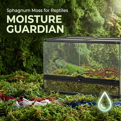 Sukh Sphagnum Moss for Reptiles -Terrarium Moss for Reptiles Peat Moss for Reptiles Habitat Bedding Moss for Snakes Turtle Frog Gecko and Other Reptiles Substrate (6.3, Ounces)