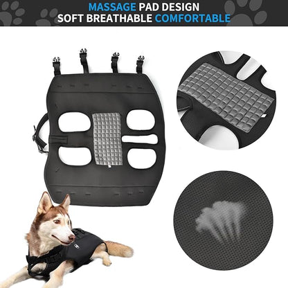 Wakytu Dog Lift Harness Sling Carrier for Dogs Hind Leg Stair Support | Old,Disabled, Joint Injuries, Arthritis, Large Dogs Up and Down Stairs, Cars(33-66 LBS)