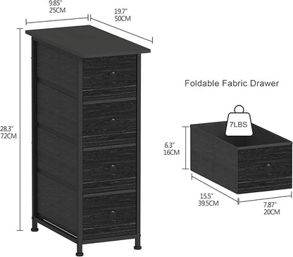 GiftGo Narrow Dresser Vertical Slim Dresser Chest of Drawers Skinny Storage