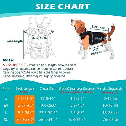 PetBonus Pet Front Dog Carrier Backpacks, Adjustable Pet Backpack, Legs Out Easy-fit Puppy Chest Carrier for Medium Small Dogs, Hands Free for Hiking, Cycling (Army Green, S) | Hands Free, Adjustable, Safety Strap, Walking Hiking Cycling Motorcycle bag...