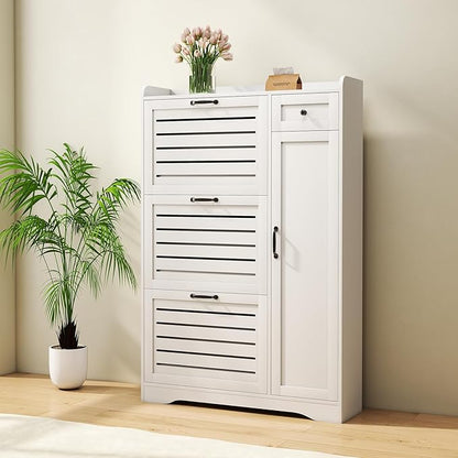 Narrow Shoe Storage Cabinet