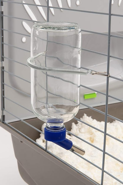 Lixit Glass Water Bottles for Rabbits, Ferrets, Small Birds, Guinea Pigs, Rats, Hamsters and Other Pets (16oz)
