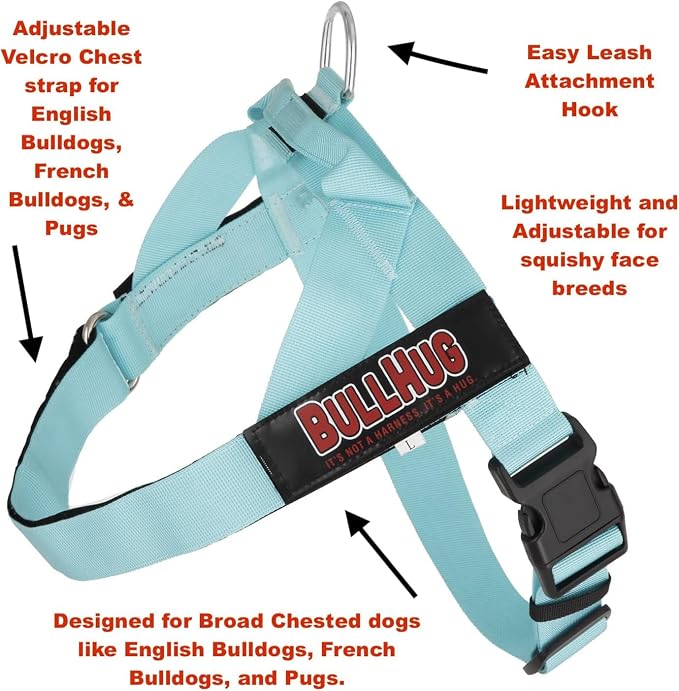 Adjustable Dog Harness– No Pull, No Choke – for English Bulldogs, French Bulldogs, Pugs & Broad-Chested Breeds – Easy, Safe Walks (Olive Green, XL)